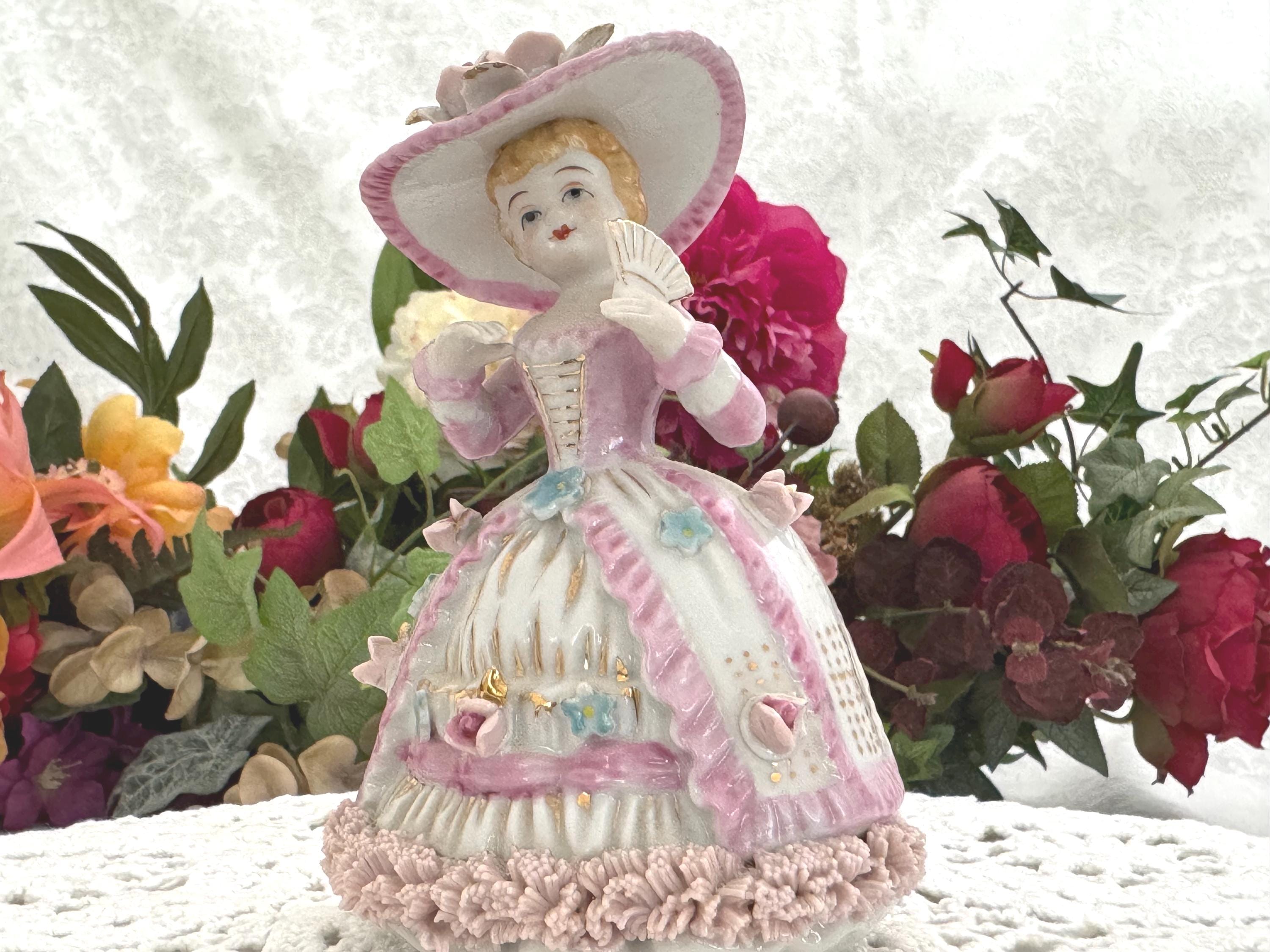 ARDALT 置物 人形 女性 首振り 花器 鉢 陶器 2点 レトロ ビンテージ Ardalt Lady Figurine - Etsy