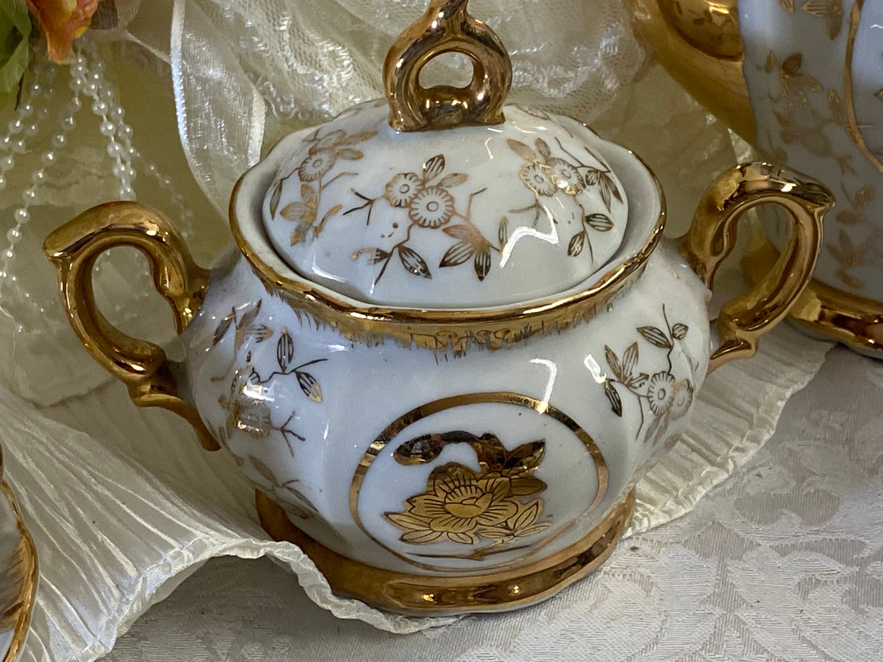 17 Piece Sterling China Tea Set Mid Century Japan - Etsy