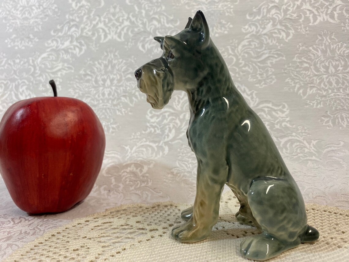 Vintage Goebel Schnauzer Terrier Porcelain Dog Figurine | Etsy