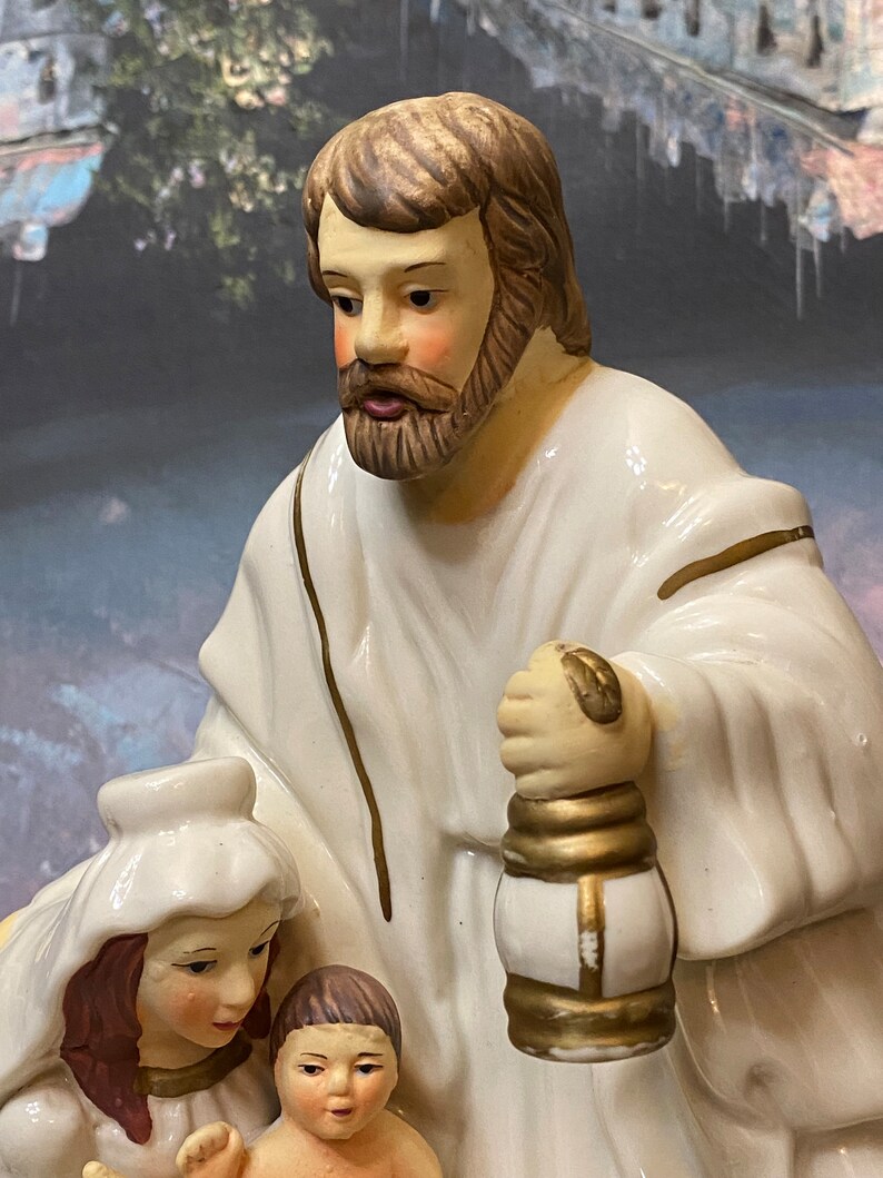 One Piece Porcelain Nativity Scene Hand Painted - Etsy