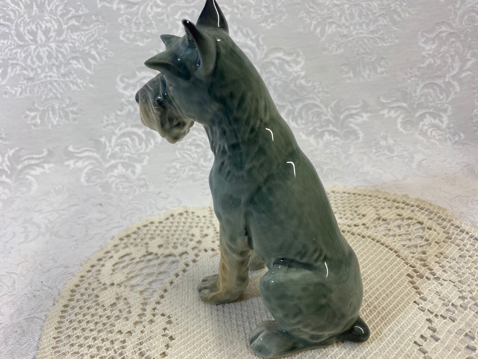 Vintage Goebel Schnauzer Terrier Porcelain Dog Figurine | Etsy