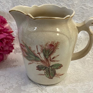 Moss Rose Pitcher Creamer Transferware 5 Inch