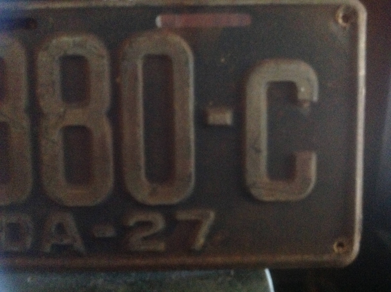 1927 Florida License Plate / 1927 Florida Tag / Unrestored / - Etsy