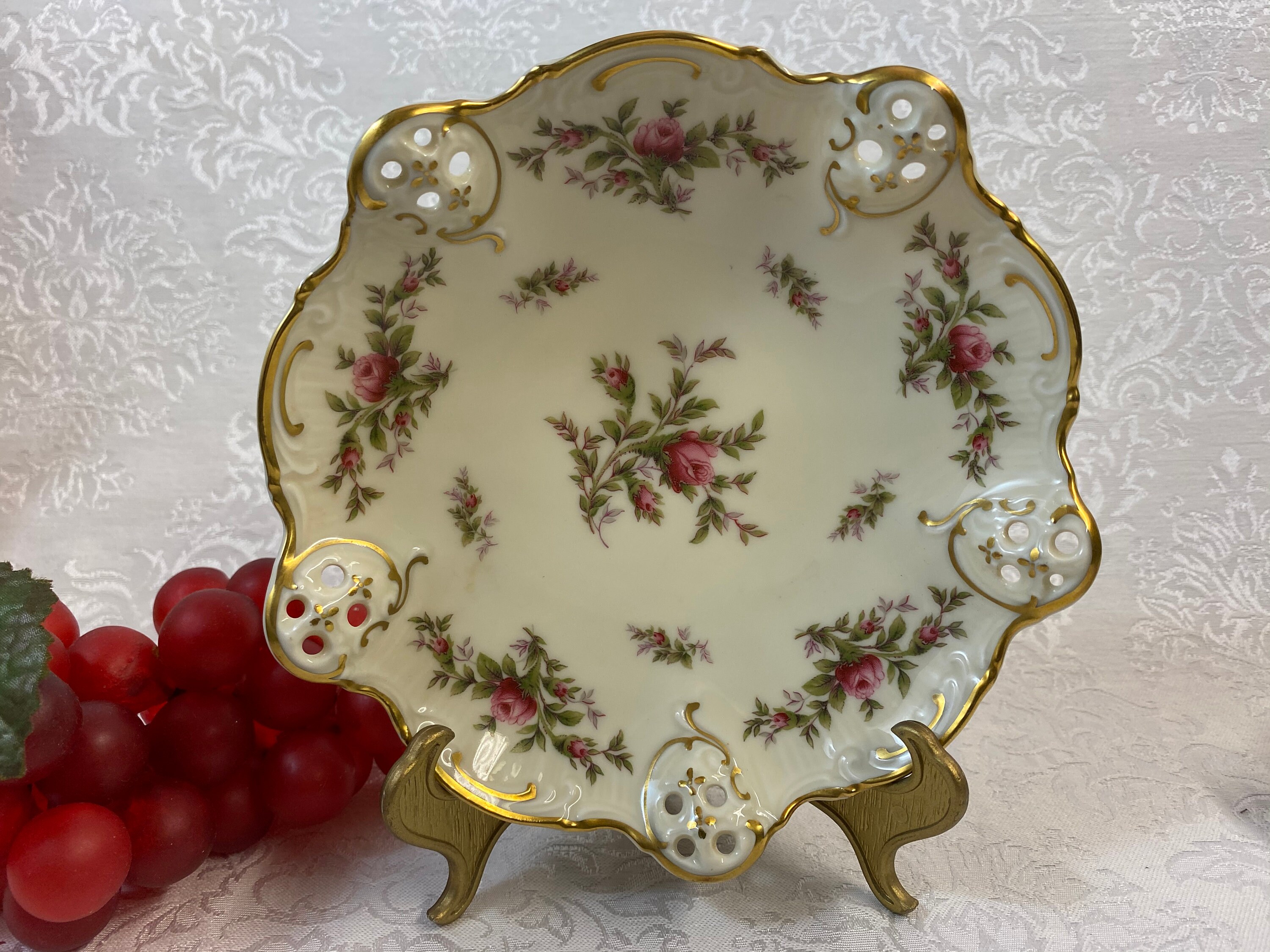Set of Three Rosenthal Moliere Moosrose (moss Rose) Plates - Etsy