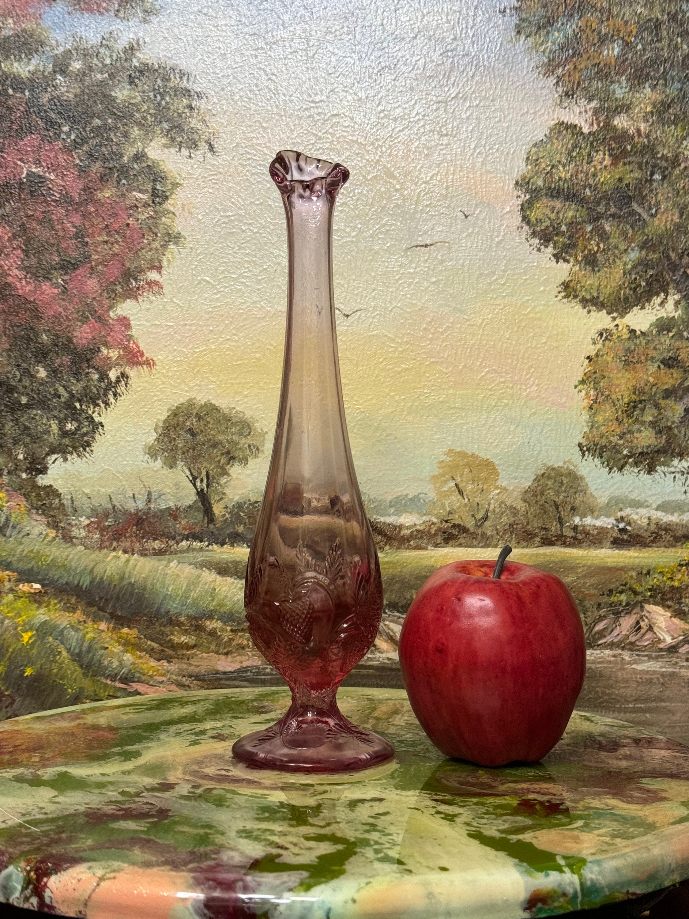 Pink Fenton Vase - Etsy