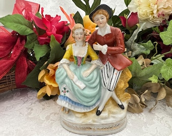 Vintage Porcelain Colonial Courting Couple Figurine