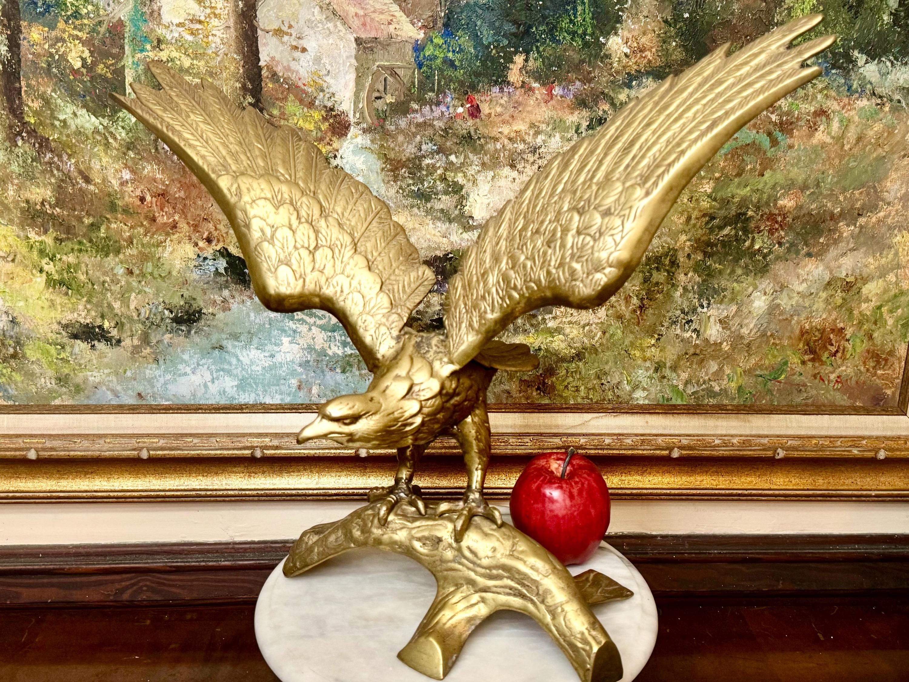 Large Brass Eagle With 20