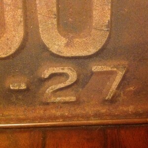 1927 Florida License Plate / 1927 Florida Tag / Unrestored / Vintage