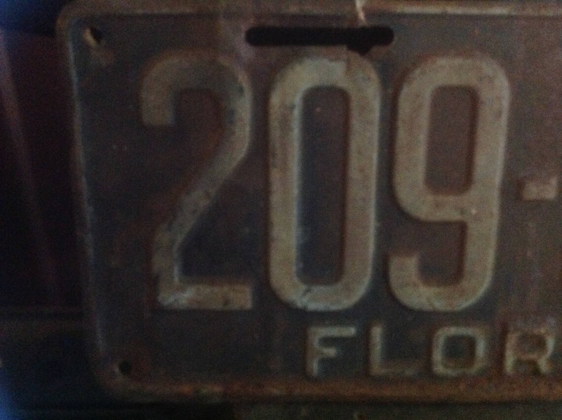 1927 Florida License Plate / 1927 Florida Tag / Unrestored / Etsy