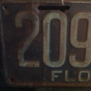 1927 Florida License Plate / 1927 Florida Tag / Unrestored / Vintage