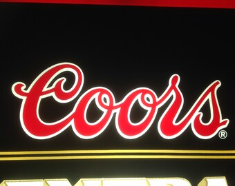 Vintage Coors Extra Gold Bar or Tavern Light Advertising Sign