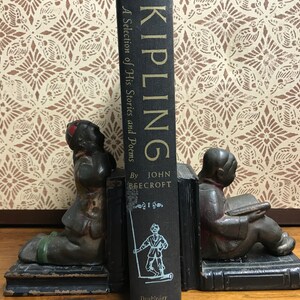 Bronze Clad Metal Asian Children Bookends 1920 - Etsy