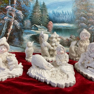 Collection of  6 Snow Buddies / Snow Babies by Avery Creations 1994