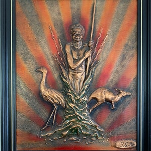 Creative Copper Art Framed Dimensional Wall Art &quot;First Dawn&quot; by Tom Gregus