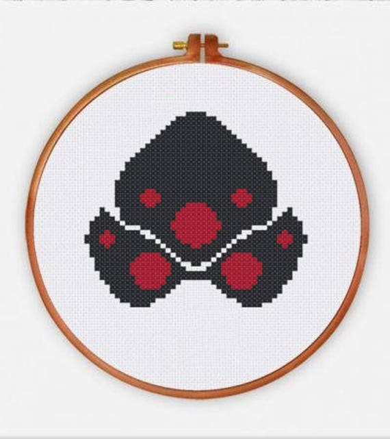 Pdf Pattern Small Widowmaker Icon Overwatch Cross Stitch Etsy
