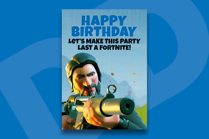 Dda5 18 59 Fortnite Inspired A5 Birthday Card The Reaper Etsy - image 0
