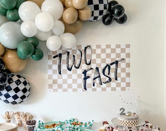 Two Fast Birthday Banner Printable Template