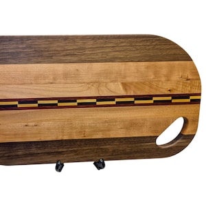 Exquisite Handmade Charcuterie Board Featuring Exotic Hardwood Accents
