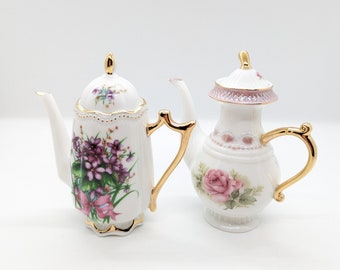 Miniature Collector Teapot - fine porcelain - choose option