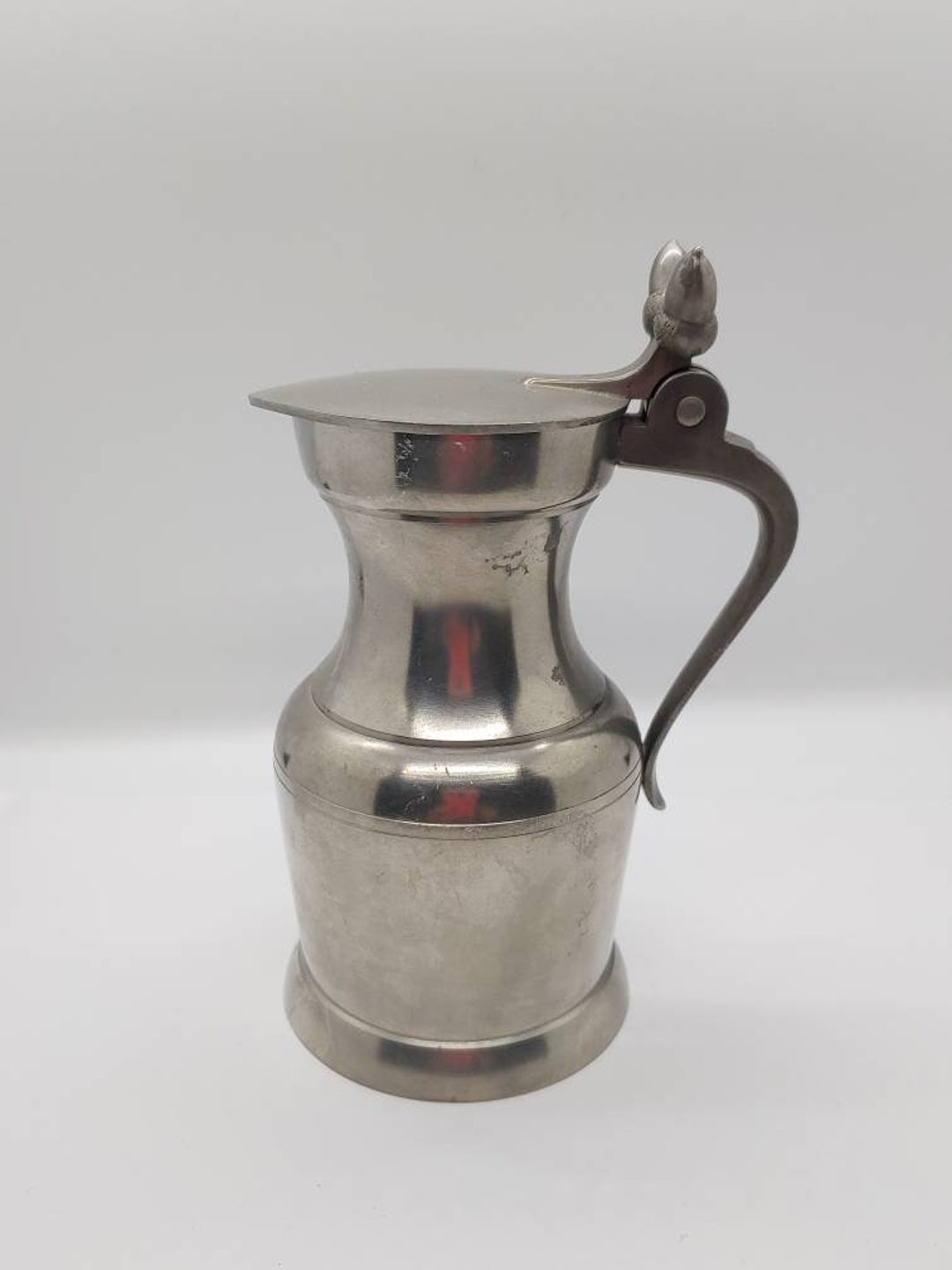1/2 Liter French Pewter Carafe With Lid Acorns on Handle Etsy