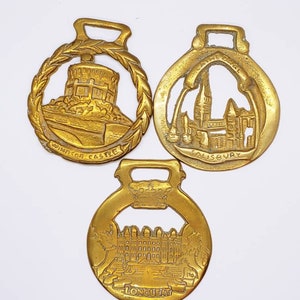 English Brass Horse Medallion / Vintage Horse Brass