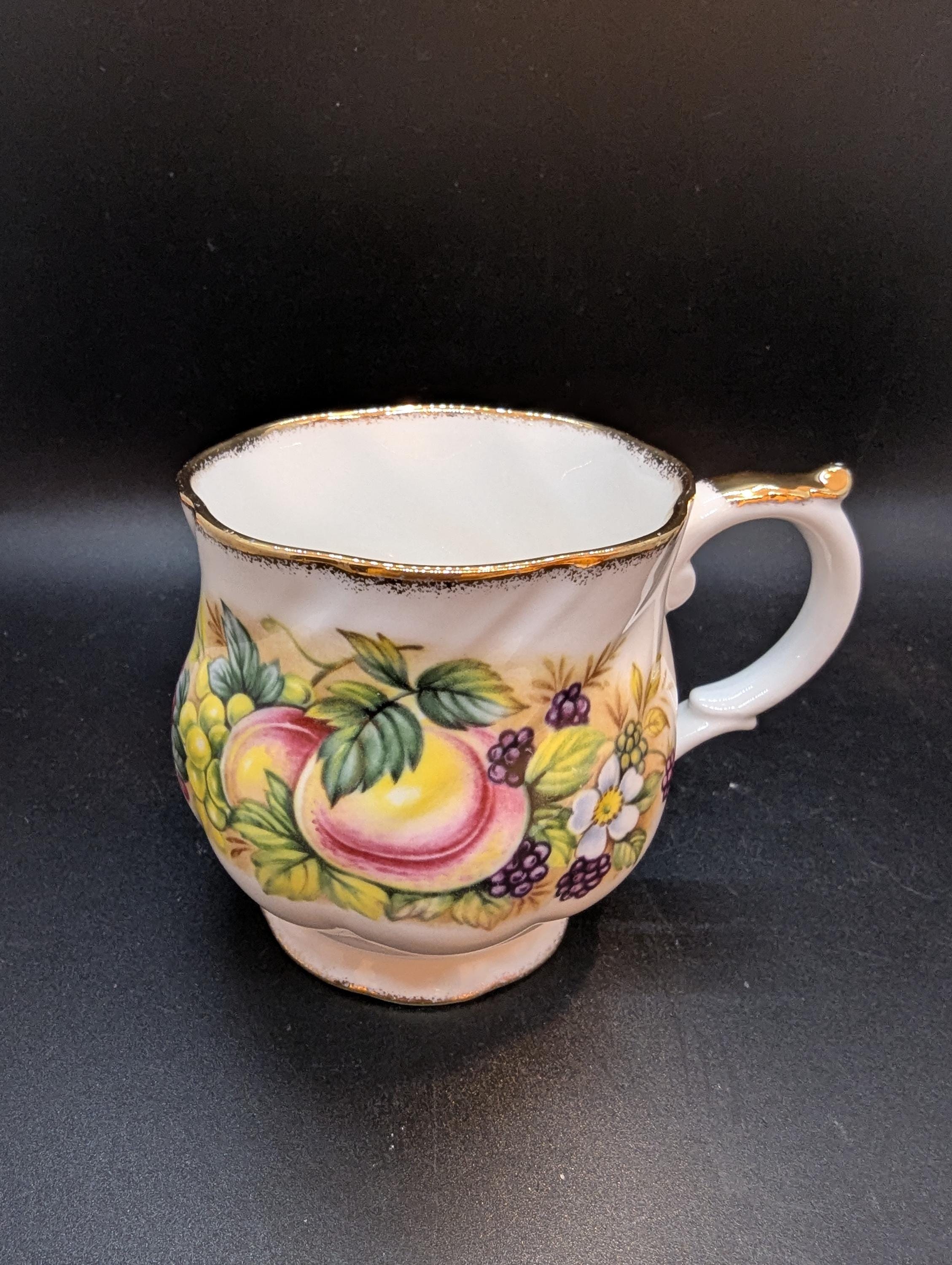 Queen's China Antique Fruit Series Fine Bone China Mug Set of 2 - Etsy
