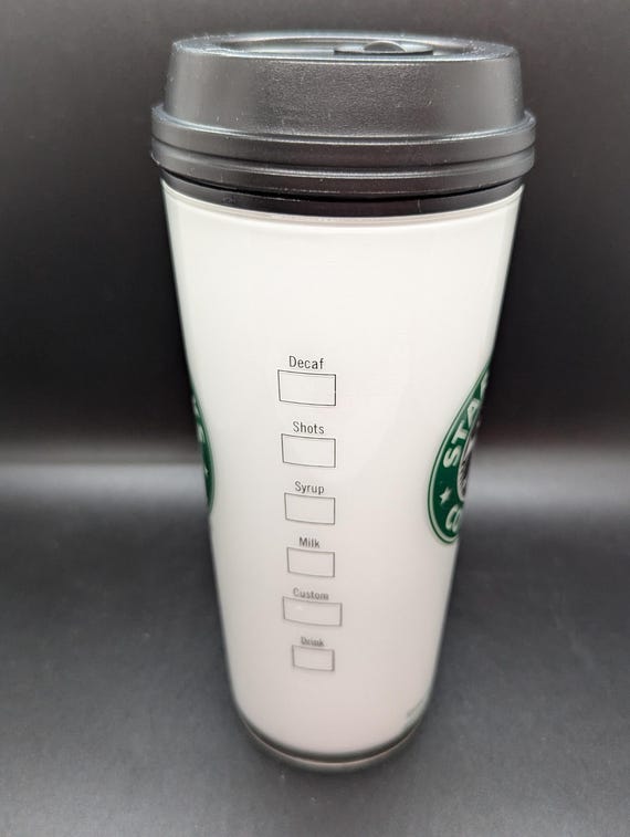 Buy Starbucks 2008 White Reusable Plastic Travel Mug/cup/tumbler Grande  16oz 473ml Tumbler Travel Mug Cup & Lid Online in India - Etsy