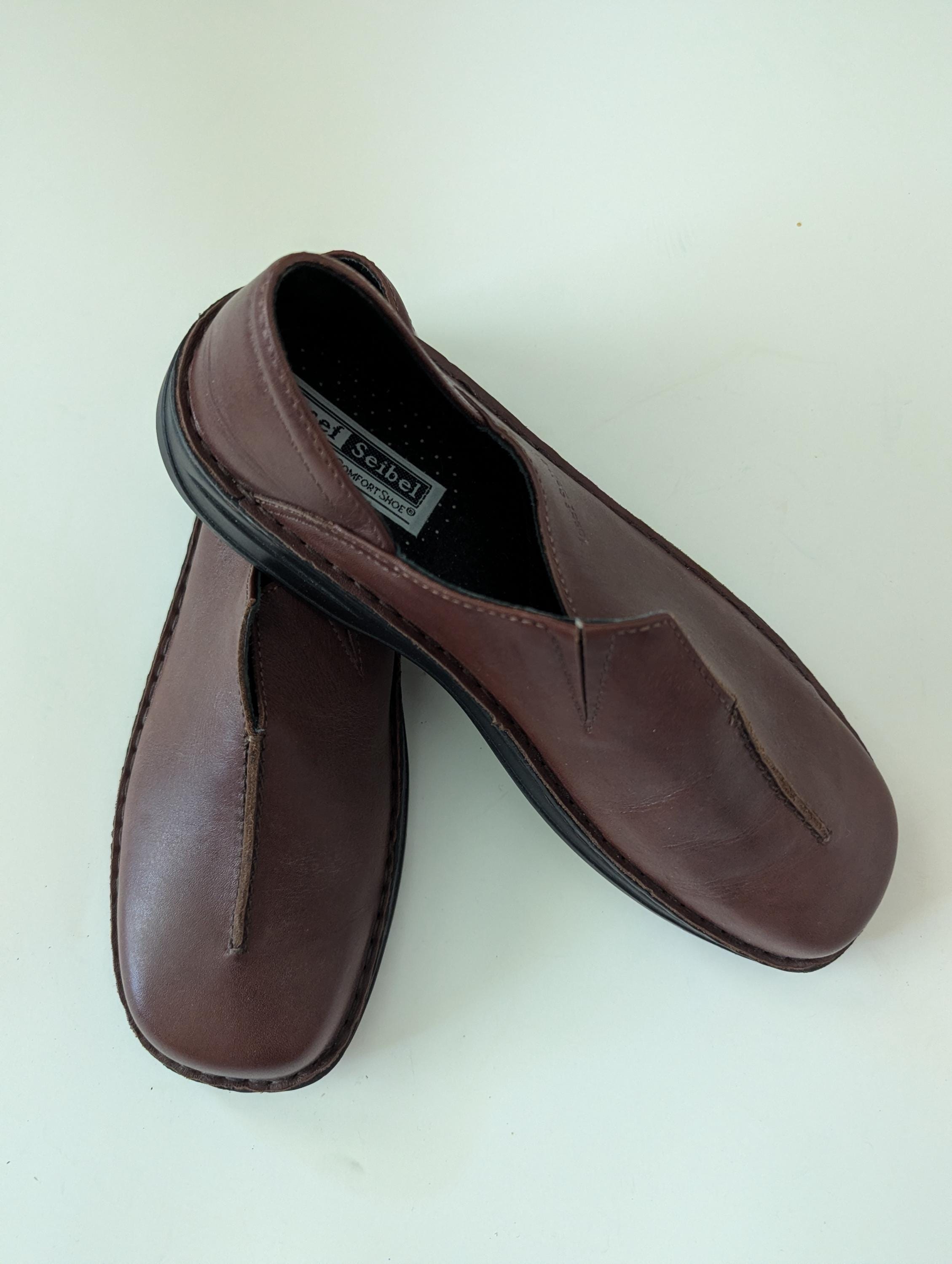 VTG NEW Josef Seibel‎ Brown Leather Air Massage Shoes Loafers EU 41 M 8.5 W 9.5 Josef Seibel - Etsy main image 3