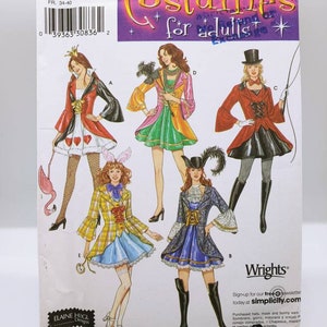 Simplicity 3685 Costumes for Adult Women - 5 variations in sizes 6-12