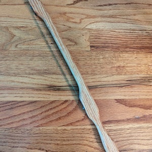 Cuchillo de pan de madera de roble hecho a mano, cuchillo de pan de arco, cuchillo de pan de arco de madera
