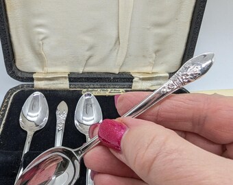 Vintage Silverplated Coffee Spoon Set - Bedford Plate EPNS, Made