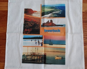 Vintage Cotton Tea Towel from Inverloch Victoria Australia