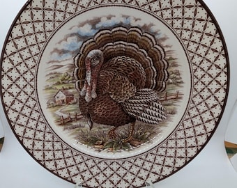 Transferware Truthahn - Essteller 28 cm - Royal Stafford - Made in England