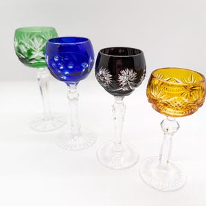 Bicchiere da liquore in cristallo tagliato / 1 pz / Boho / tagliato per cancellare - Scegli l&#39;opzione