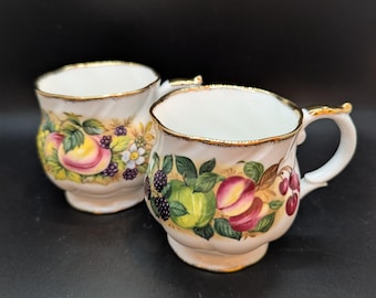 Queen's China Antique Fruit Series Fine Bone China Mug Set of 2 - Etsy