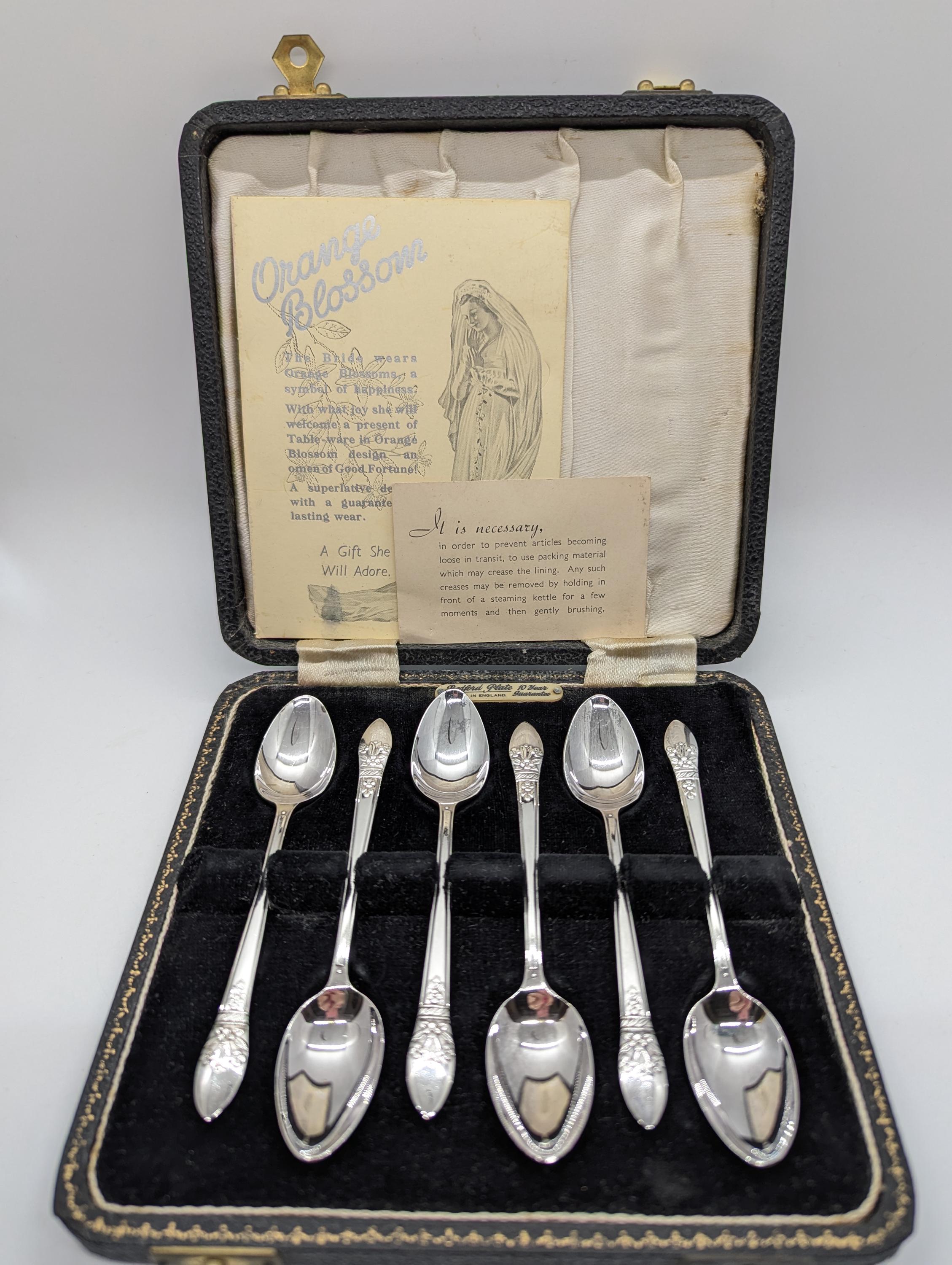Vintage Silverplated Coffee Spoon Set - Bedford Plate EPNS, Made