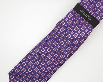 SAX Fifth Avenue 100% Silk Neck Tie - Purple and Pink