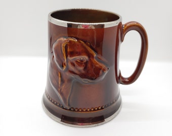 Vintage Sylvac Tankard / Stein Dog Retriever Setter Labrador Vintage England / Large Mug, Made in England