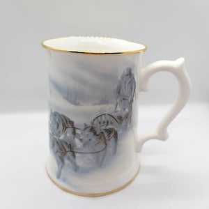 Vintage USTA 1992 Toronto Stein Tankard mit Hundeschlitten Szene / Sammlerstück Barware - Made in Canada