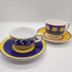 Volkskunst keramische Demitasse, home decor, rustieke inrichting