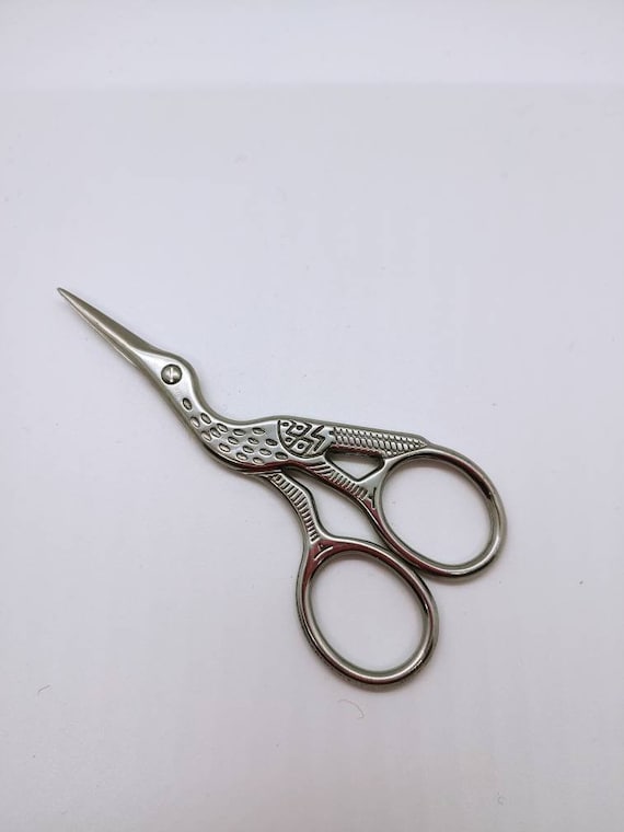 3.5 Embroidery Bird Scissors Silver