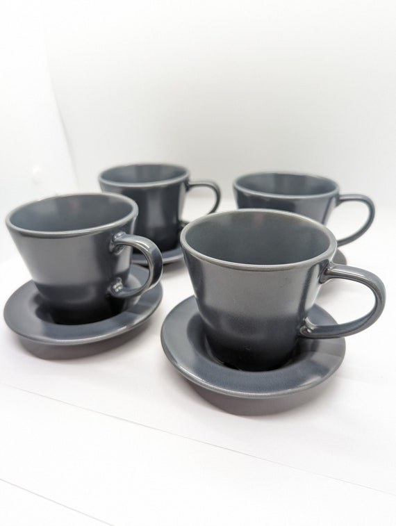 Set von 4 Vintage Ikea Dinera Graue Kaffeetassen mit Untere - Etsy.de