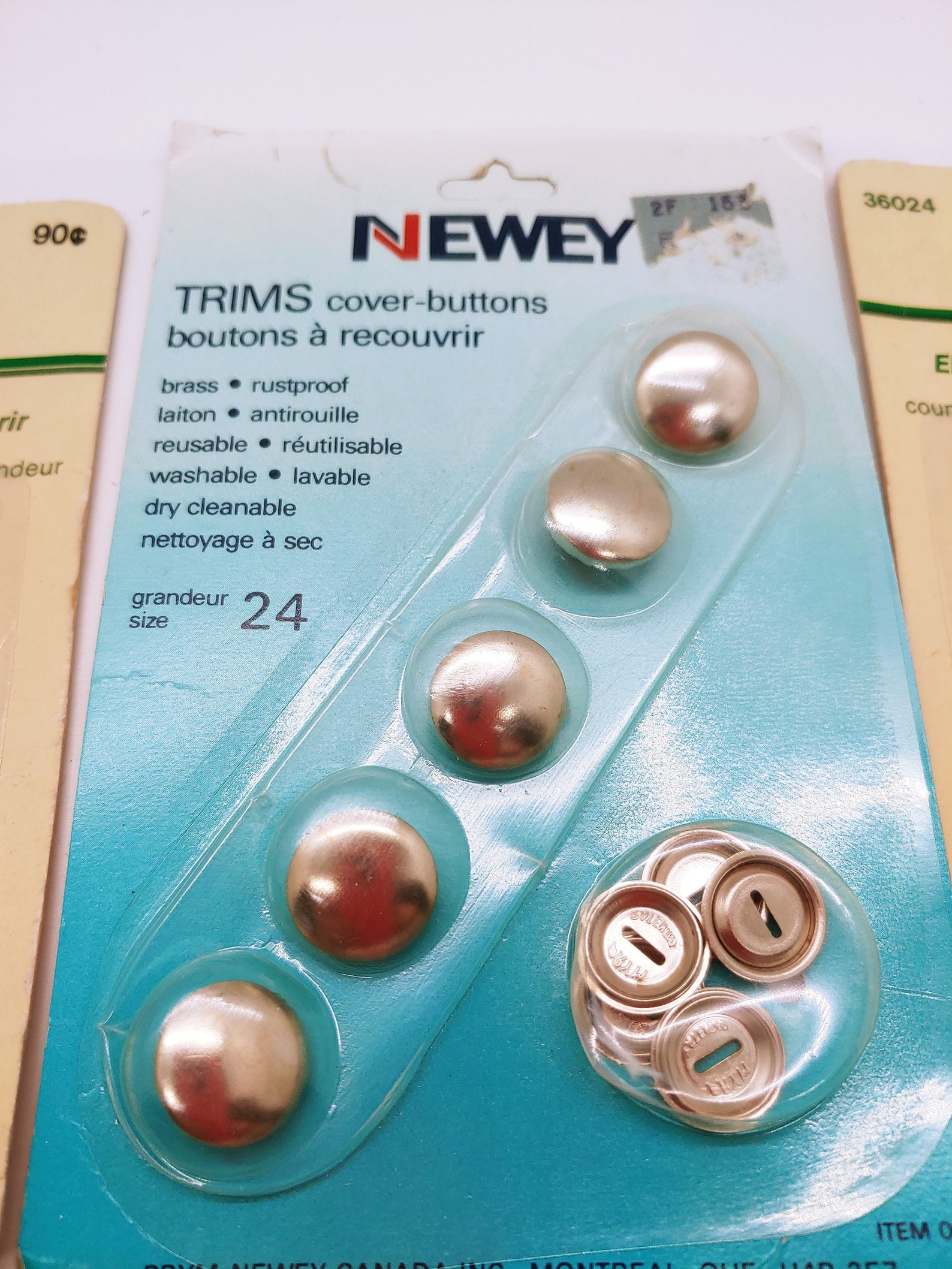 4 Vintage Button Cover Kits Self Cover Buttons Newey Etsy