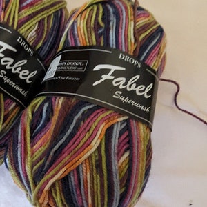 Hilo para calcetines Drops Fabel Super Wash - Lote de 3