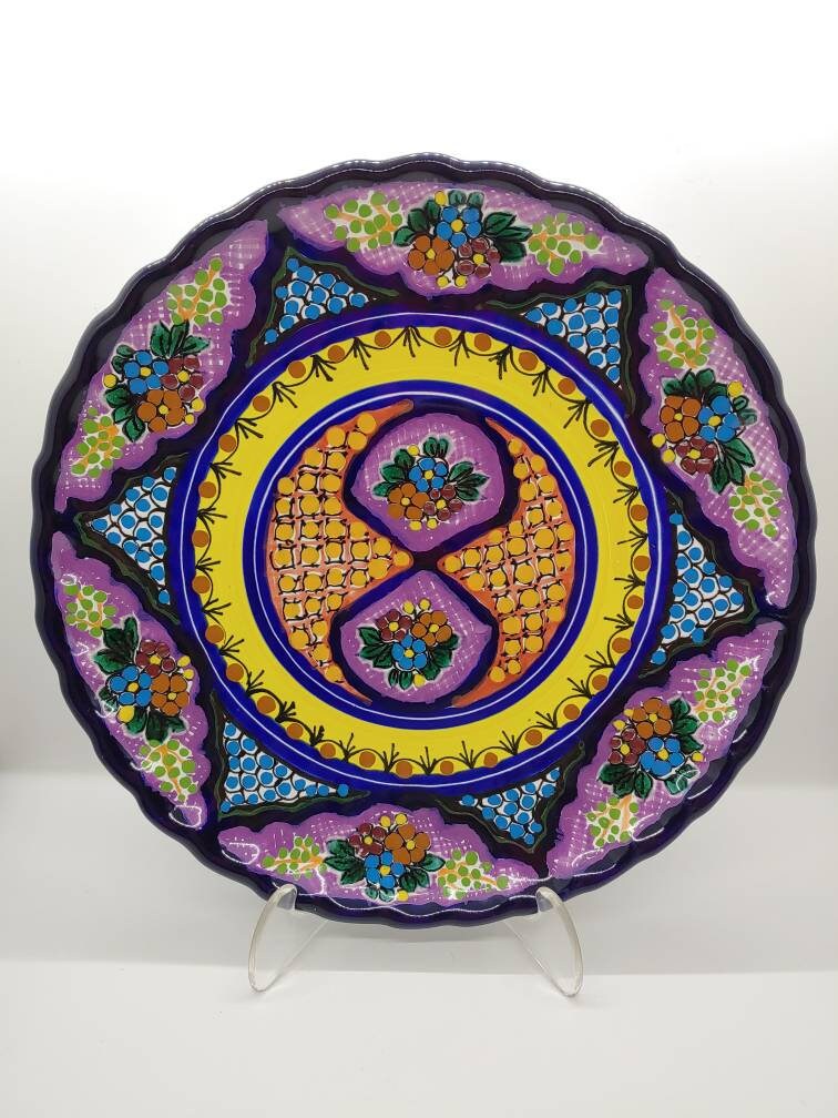 ヴィンテージ メキシコ フォークアート 手描き テラコッタ ウォール