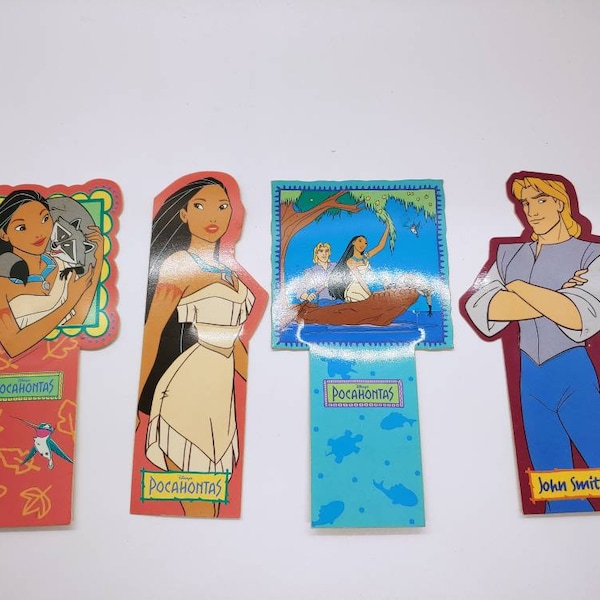 Vintage 1990s Die Cut Pocahontas  Bookmark - Choose Option