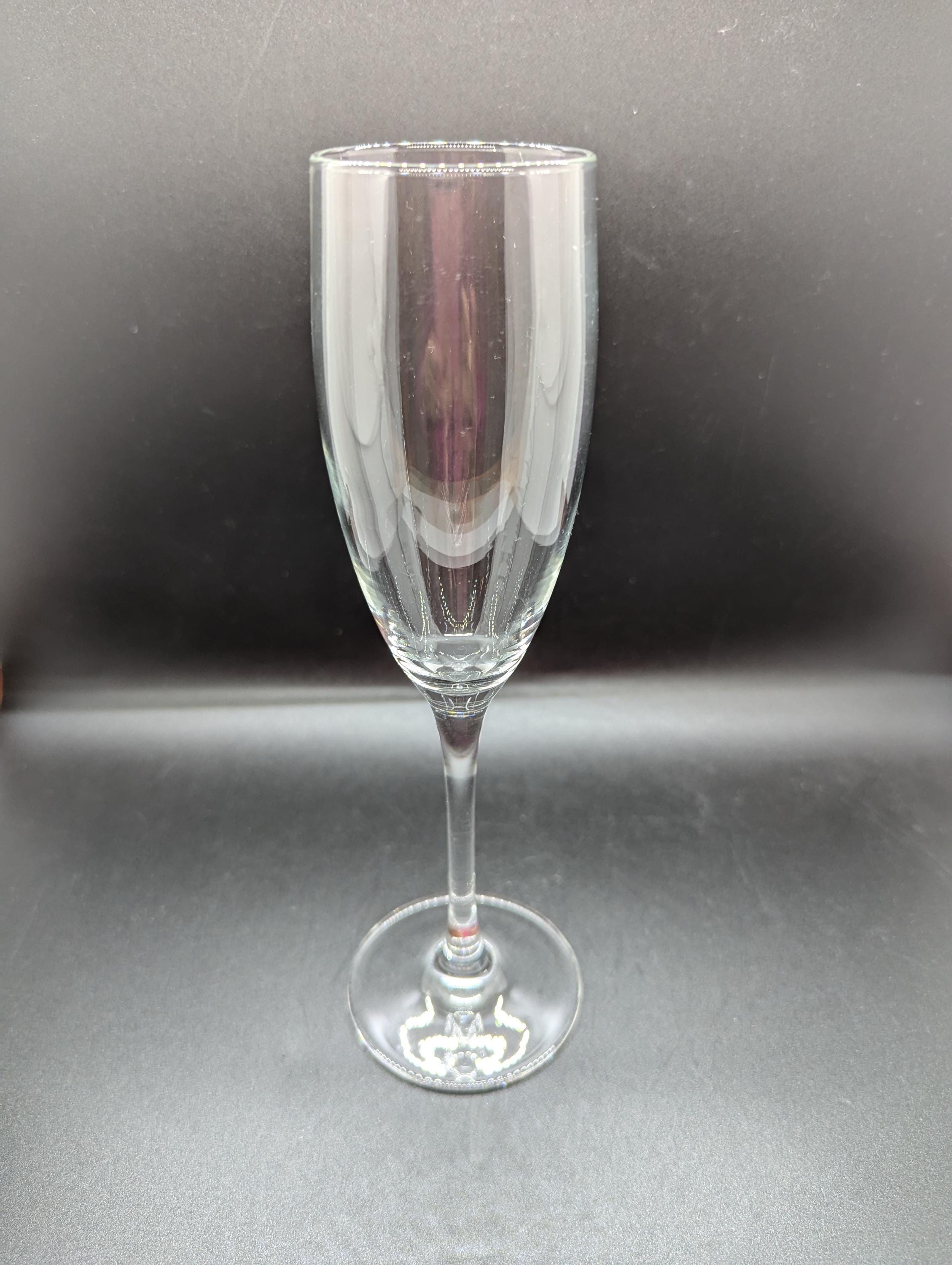 Vintage Luminarc French Fluted Champagne Glass - Vintage Clear Stemware.  Single Replacement Flute