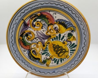Piatto da parete in maiolica - 7,5"