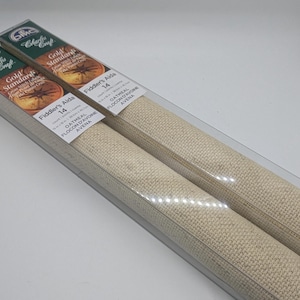 Lote de 2 telas para punto de cruz, 14 hilos, tela Aida especial Fiddlers, color avena, 45,7 x 38,1 cm, DMC Charles Craft Gold