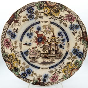 Plato antiguo de Indiana de J. y W. Pratt, siglo XIX, Fenton, Inglaterra